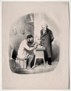 Gli Artisti, tavola 2: Devi modellarmi in questo modo un giorno da Honoré Daumier