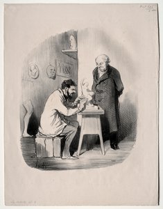 Gli Artisti, tavola 2: Devi modellarmi in questo modo un giorno, 1848 da Honoré Daumier