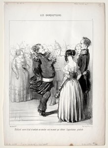 I Banchettatori, Tavola 5: Rifolard apre il ballo da Honoré Daumier