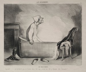 Le bagnanti, tavola 12: Il bagno caldo da Honoré Daumier
