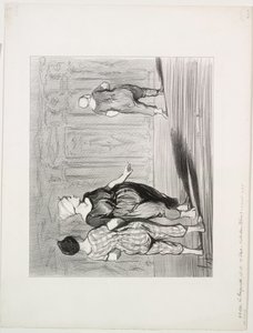 Le bagnanti, tavola 15: È di nuovo lei, una bella moda, Madame Coquardeau! da Honoré Daumier