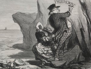Il buon borghese tavola 3: Voglio lasciare un monumento imperituro della nostra visita..., 1854 da Honoré Daumier
