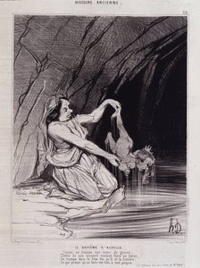 Il battesimo di Achille - in "Charivari" c.1840 - Honoré Daumier da Honoré Daumier