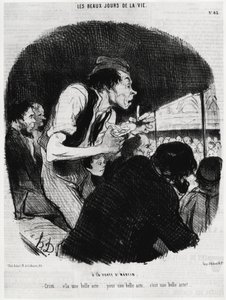I bei giorni della vita: alla porta di Saint Martin, Christi... è un bel atto... per un bel atto... è un bel atto. Illustrazione di Honore Daumier (1808-1879), pubblicata nelle notizie, "Charivari", data 6 febbraio 1846. da Honoré Daumier
