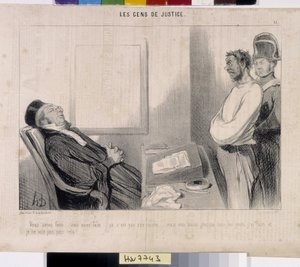 Il popolo della giustizia. Caricatura di Honoré Daumier (1808-1879), 37,5x28. Estratto dal giornale Le Charivari, Museo delle Belle Arti, Palais Longchamp, Marsiglia.