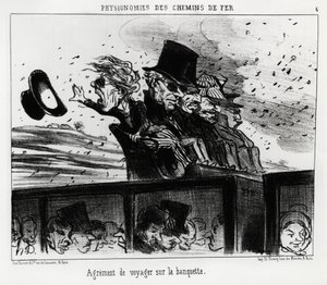 La fisionomia delle ferrovie: è il diritto di viaggiare sulla panchina (illustrazione di Honoré Daumier, pubblicata in Charivari) da Honoré Daumier