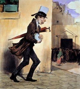 Il risparmio porta i suoi risparmi alla Cassa di Risparmio. Litografia di Honoré Daumier da Honoré Daumier