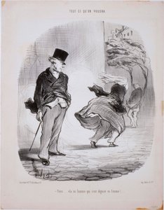 Tutto quello che vuoi- Ecco... Un uomo che si è travestito da donna da Honoré Daumier