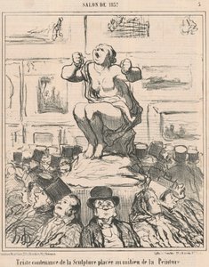 Triste espressione della scultura da Honoré Daumier