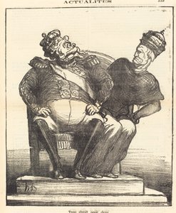 Troppo stretto per due da Honoré Daumier