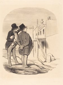 Due uomini tra le rovine da Honoré Daumier