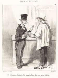 Un difensore... parlando... nel suo studio abituale da Honoré Daumier