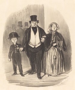 Un giovane uomo che è la speranza... della famiglia Badinguet da Honoré Daumier