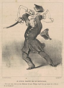 Un cittadino esasperato dalle buffetterie da Honoré Daumier