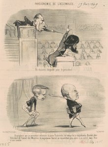 Un discorso stancante per il presidente da Honoré Daumier