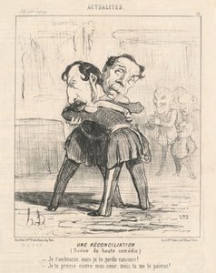 Una riconciliazione, scena di alta commedia da Honoré Daumier