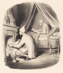 Una notte agitata da Honoré Daumier