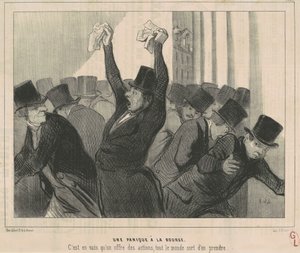 Una panico alla borsa da Honoré Daumier