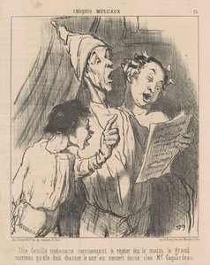 Una famiglia melomane da Honoré Daumier