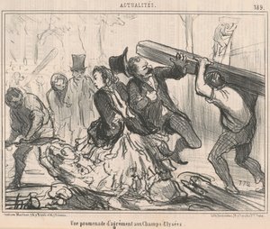 Una passeggiata di piacere agli Champs-Elysées da Honoré Daumier