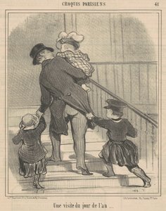 Una visita del giorno di Capodanno da Honoré Daumier