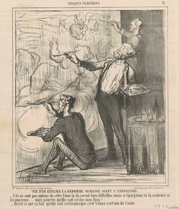 Vista di un atelier... da Honoré Daumier