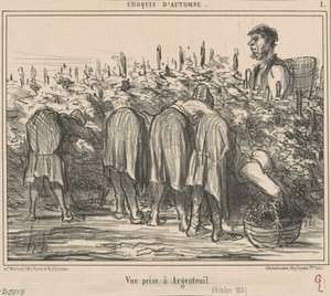 Vista presa ad Argenteuil (Ottobre 1856) da Honoré Daumier