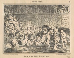 Vista presa ai bagni a quattro soldi da Honoré Daumier