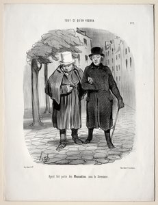 Quel che vuoi, tavola 7: Avendo preso la parte dei dandy sotto il Direttorio, 1847 da Honoré Daumier