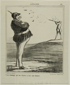 "Che peccato che non mi sia permesso di andare a caccia", targa 180 di Actualitiés da Honoré Victorin Daumier