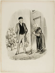 "- Come si sente oggi, signor Chapolard - Madame Pochet, una portinaia che sa come comportarsi, dovrebbe rivolgersi al suo padrone di casa solo in terza persona. - Come posso rivolgermi a lei in terza persona, visto che è la prima persona che vedo stamatti da Honoré Victorin Daumier