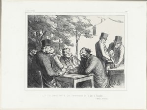 "Non ho mai riso così tanto come al funerale della figlia di Bourdin ......." (Henri Monnier), tavola 303 di Souvenirs d