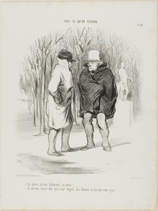 "- Fa freddo, signor Galimard, fa freddo!... - Permettetemi di dire che a 8 gradi i fiumi e i nasi sono ghiacciati...", piatto 39 da Tout Ce Qu
