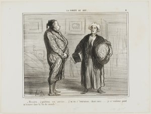"- Monsieur, lascio il vostro servizio, vado a casa... Non voglio essere qui quando il mondo finirà", tavola 4 da La Cométe De 1857