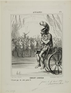 Un concerto europeo. Non è stato permesso di partecipare a questa parte, la targa 171 di Actualités da Honoré Victorin Daumier