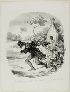 Un gentiluomo che volle studiare troppo da vicino le abitudini delle api, tavola 6 da Pastorales da Honoré Victorin Daumier