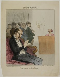 Una vittima della sua stessa gentilezza, piatto 7 da Croquis Musicaux da Honoré Victorin Daumier