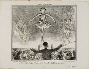 Una danzatrice che sostiene di aver conservato la grande tradizione di VESTRI, piatto 12 da Croquis Dramatiques