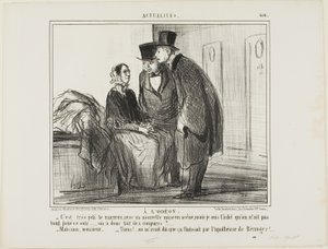Al Teatro Odeon. "- La nuova produzione di TARTUFFE sembra essere molto buona, ma sono furioso per il fatto che non ci sia nessuna rappresentazione stasera... ci sono state restrizioni, presumo... - Ma no, Monsieur... - Beh, sono stato avvertito che sarebb da Honoré Victorin Daumier