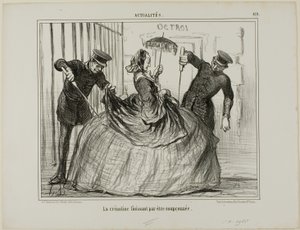 Le crinoline diventano improvvisamente sospette, piatto 419 di Actualités da Honoré Victorin Daumier