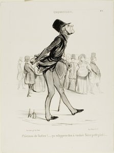 Dannati stivali! Che mi insegneranno a fare passi più piccoli..." piatto 6 da Coquetterie da Honoré Victorin Daumier