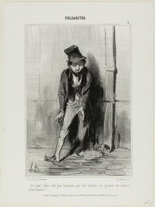 "Accidenti! Sono più felici del loro padrone.... queste puttane di stivali... bevono!", piatto 2 da Vulgarités da Honoré Victorin Daumier