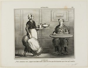 Tè alle erbe. "Ecco a lei, Monsieur, ho pensato di portare con me l