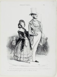 "Mi dico: qualcuno immaginerebbe che veniamo da Rue des Lombards Non sembriamo affatto dei pasticcieri", piatto 2 da Coquetry da Honoré Victorin Daumier