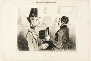 "Ti calza come un guanto!", piatto 34 di Types Parisiens da Honoré Victorin Daumier