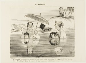Madame Greluche: "Oh, Gustave, che bello! Un vero calore rilassante! Guardate nostro figlio Loulou; che faccia carina che fa!". Signor Greluche: "E Piramo, ha paura, ha paura come un cane. Se solo sapeste cosa sta facendo in questo momento, il piccolo furf