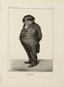 Il signor Prune, tavola 288 di Célébrités de la Caricature da Honoré Victorin Daumier