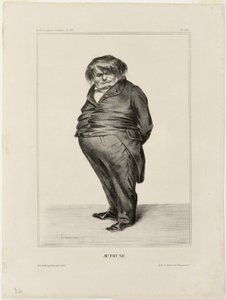 Il signor Prune, tavola 288 di Célébrités de la Caricature da Honoré Victorin Daumier