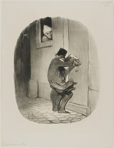 Mezzanotte passata, piatto 19 da Locataires et Propriétaires da Honoré Victorin Daumier