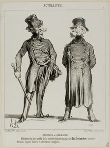 Ratapoil e Casmajou. I membri più attivi della società filantropica del 10 dicembre: i ritratti sono tratti dalla natura e presentano una notevole somiglianza, lastra sei di Actualités da Honoré Victorin Daumier